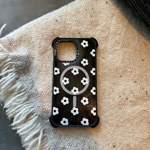 Casetify Black and White Floral Phone Case